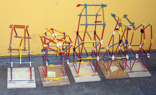 Sample structures built by students