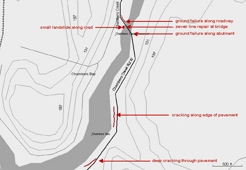 Chambers Bay map - detail