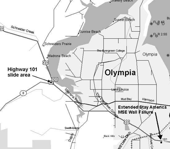 map of Olympia, WA