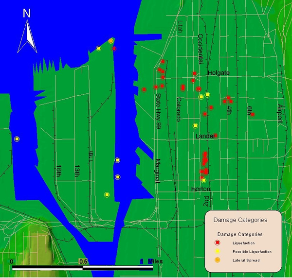 figure 1 - UC Berkeley Seismological Laboratory Moment Tensor Solution - Mw6.8 Seattle, washington earthquake (02/28/2001)