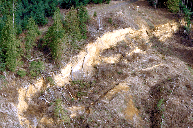 landslide east of Nulls Crossing