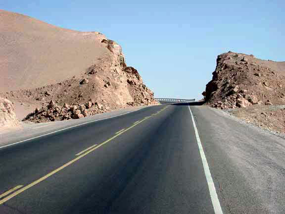 Slope failure on a damaged roadway